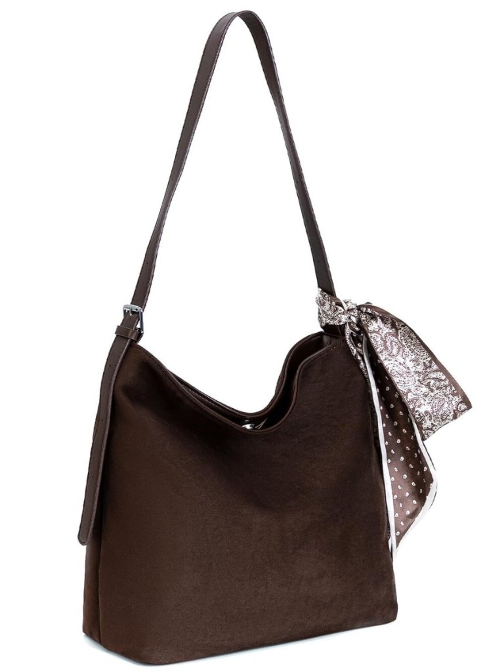 Suede Bucket Bag, 3‑Compartments Fits 15+ Items, 3‑Second Access